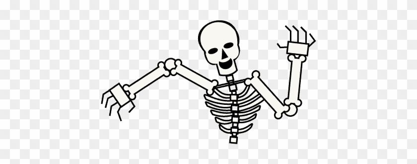 Graphic Black And White Stock How To Draw A Easy Guides - Skeleton Cartoon No Background Clipart #4761031