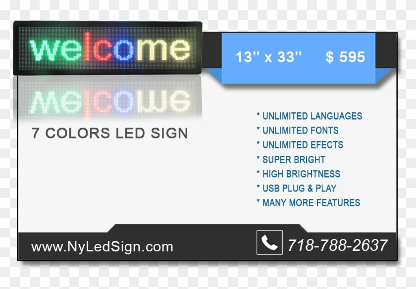 Programmable Led Sign 7 Color Led Message Sign - Led Display Clipart