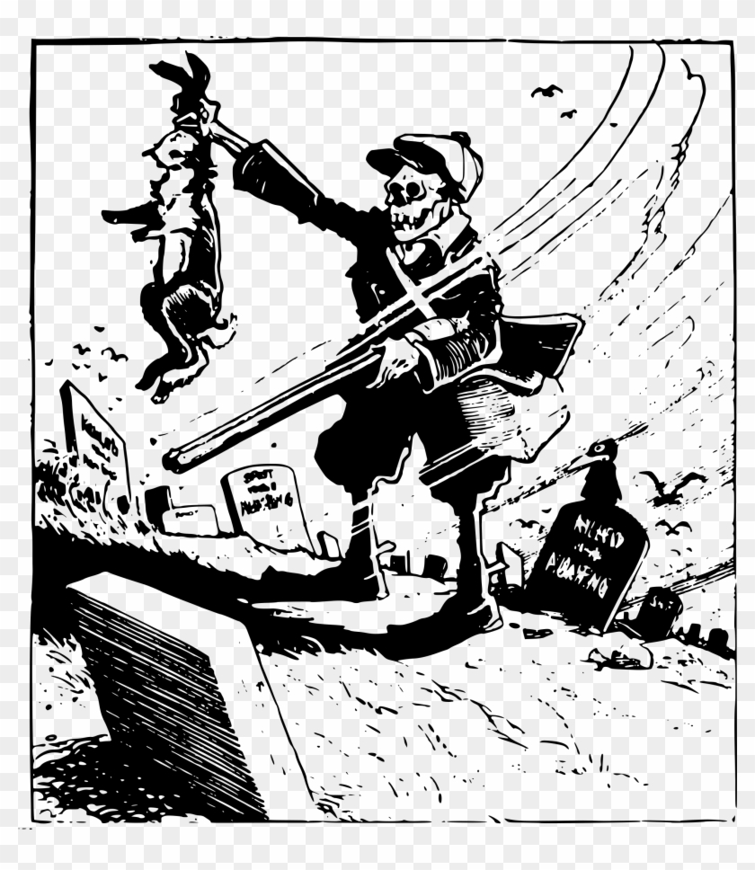 This Free Icons Png Design Of Skeleton Hunts - Desene In Creion Vanator Clipart