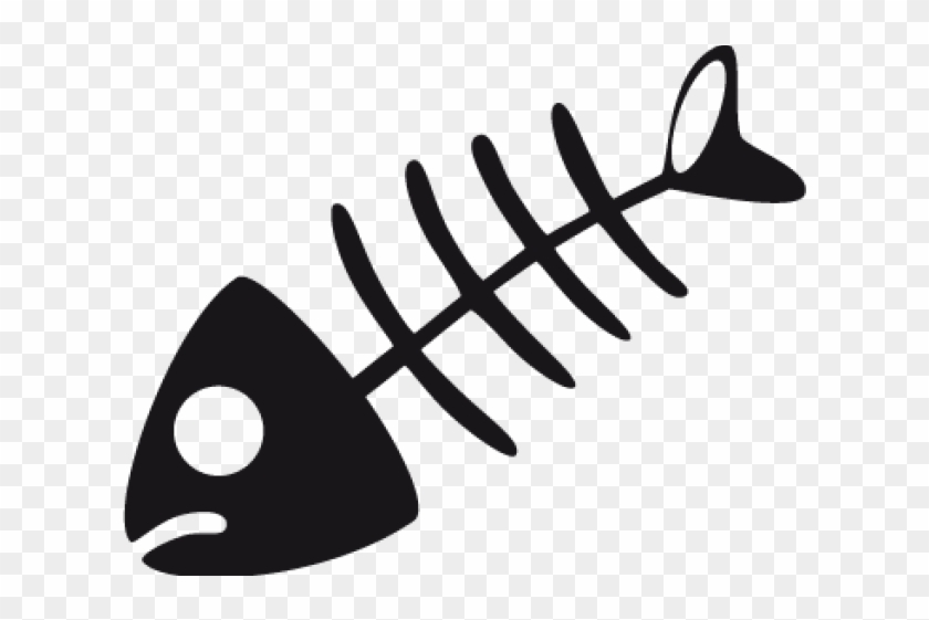 Fish Skeleton Cartoon - Fish Bone Png Clipart