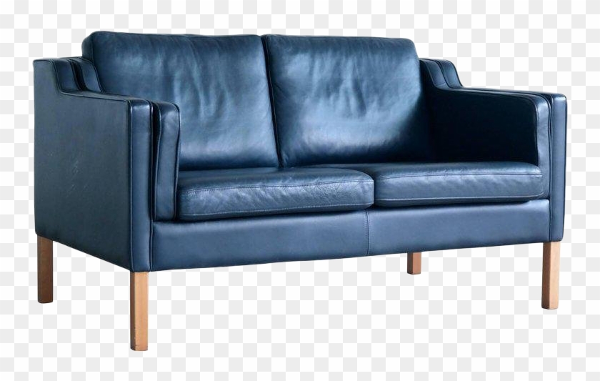 Blue Leather Sofa - Børge Mogensen Sofa Green Leather Clipart