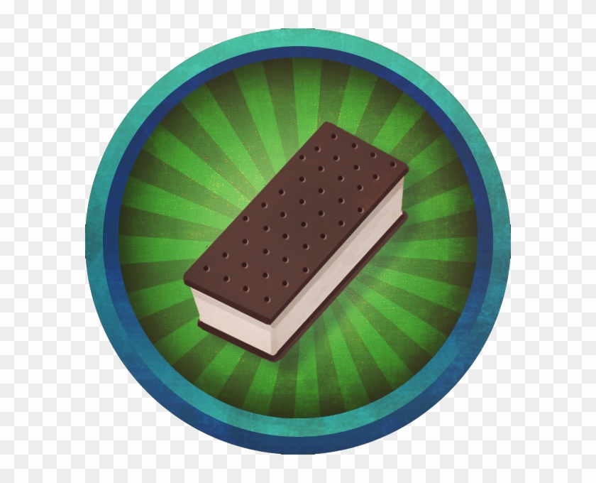 Ice Cream Sandwich - Retro Dots Clipart