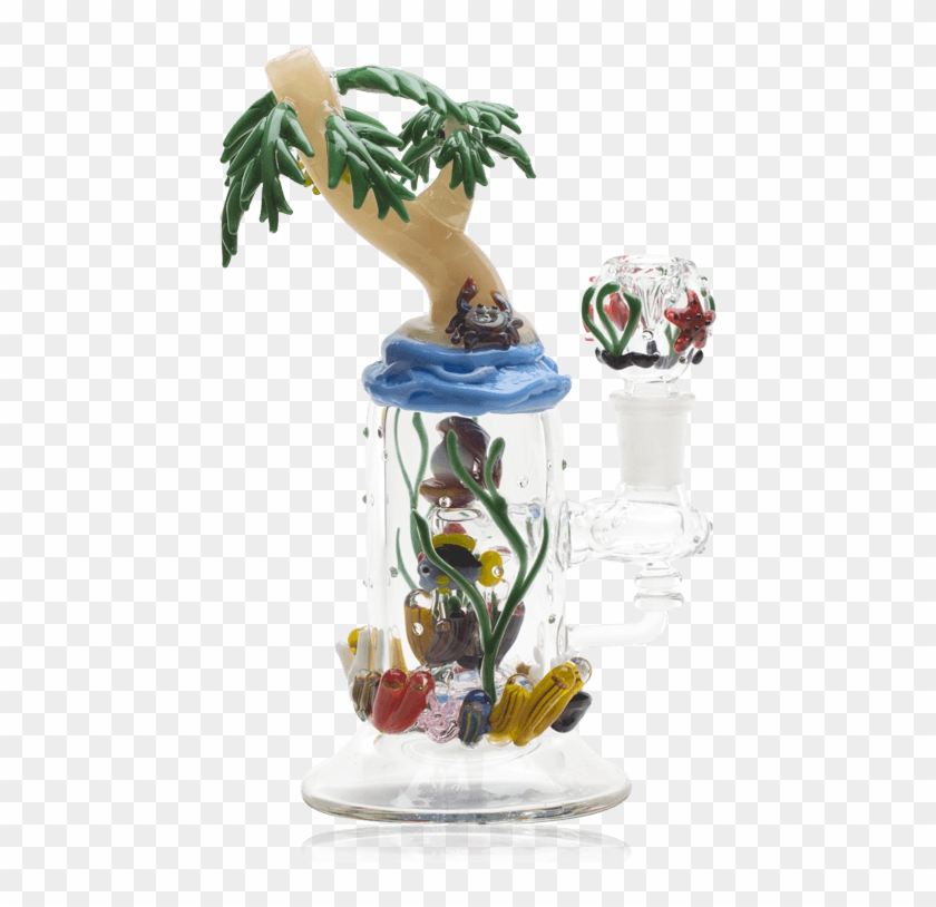Mini Rig Paradise Island Glass Water Pipe - Empire Glassworks Mini Rig Clipart #4763383
