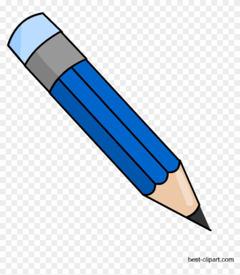 Author Clipart Pencil - Blue Pencil Clipart Png Transparent Png #4763386