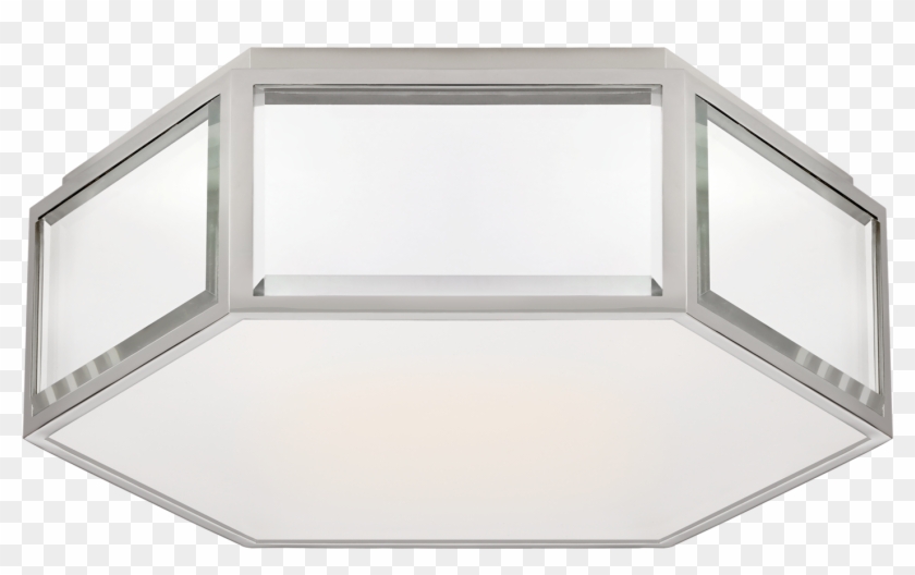 Bradford Small Hexagonal Flush Mount In Black And Soft Clipart #4763450