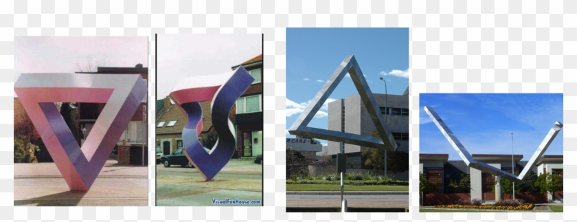 Penrose Triangles/optical Illusions - Impossible Triangle Sculpture Clipart