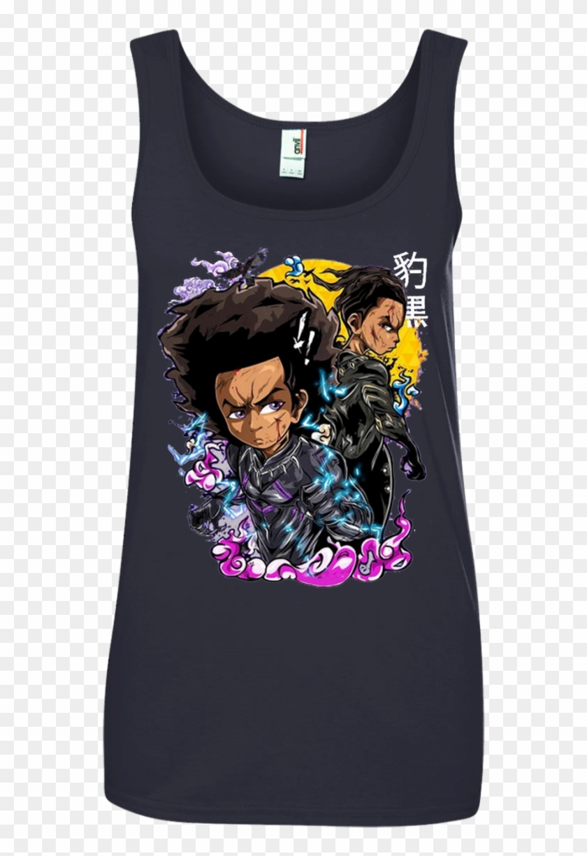 Huey Freeman And Riley Freeman T Shirt Hoodie Sweater - Huey And Riley Black Panther Clipart #4763802