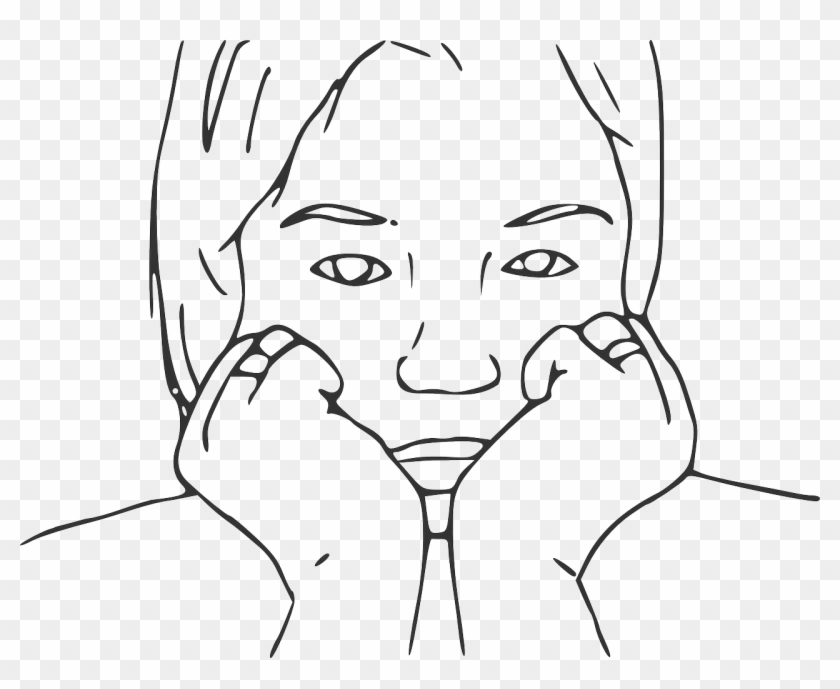 Man People Person Woman Sad Png Image - Bored Face Clipart Black And White Transparent Png