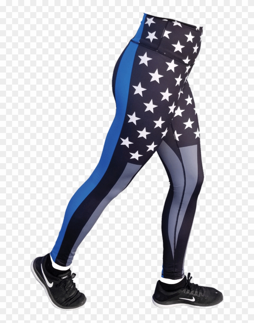 Thin Blue Line Legging - Leggings Clipart #4764452