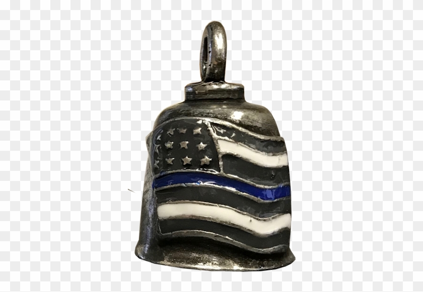 Thin Blue Line American Flag - Locket Clipart #4764593