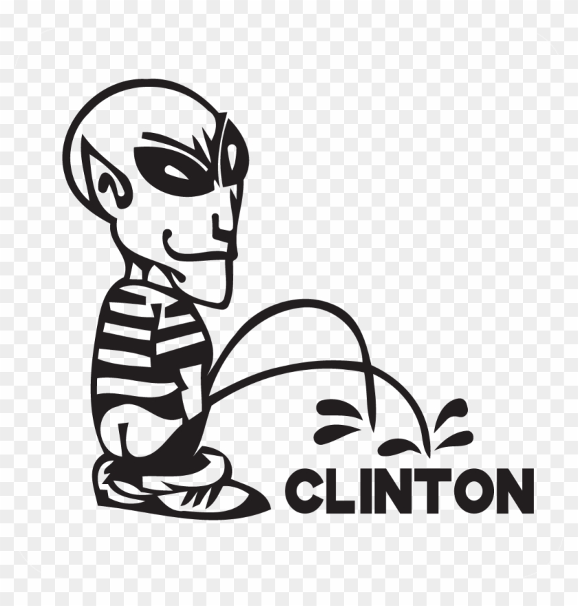Piss On Clinton Decal - Kid Peeing Clipart #4765179