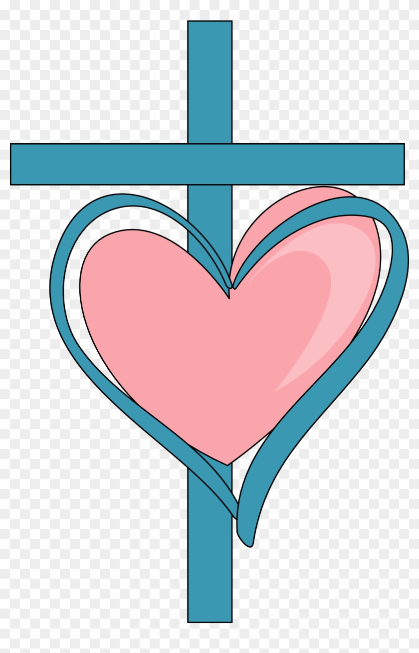 Heart And Cross Png Transparent Background - Cross With Heart Clip Art