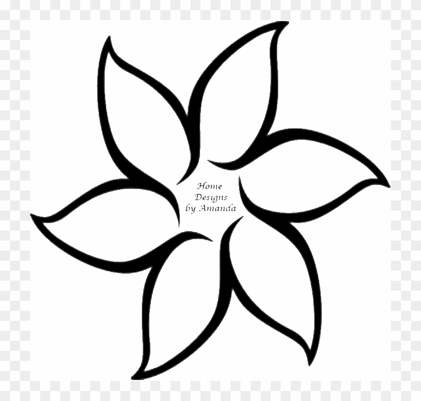 Simple Flower Template 75708 - Clipart Outline Of Flowers - Png Download #4765430