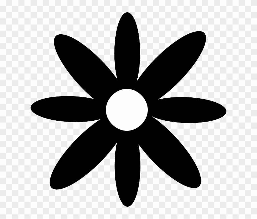 Simple Flower Silhouette At Getdrawings - Daisy Flower Silhouette Clipart