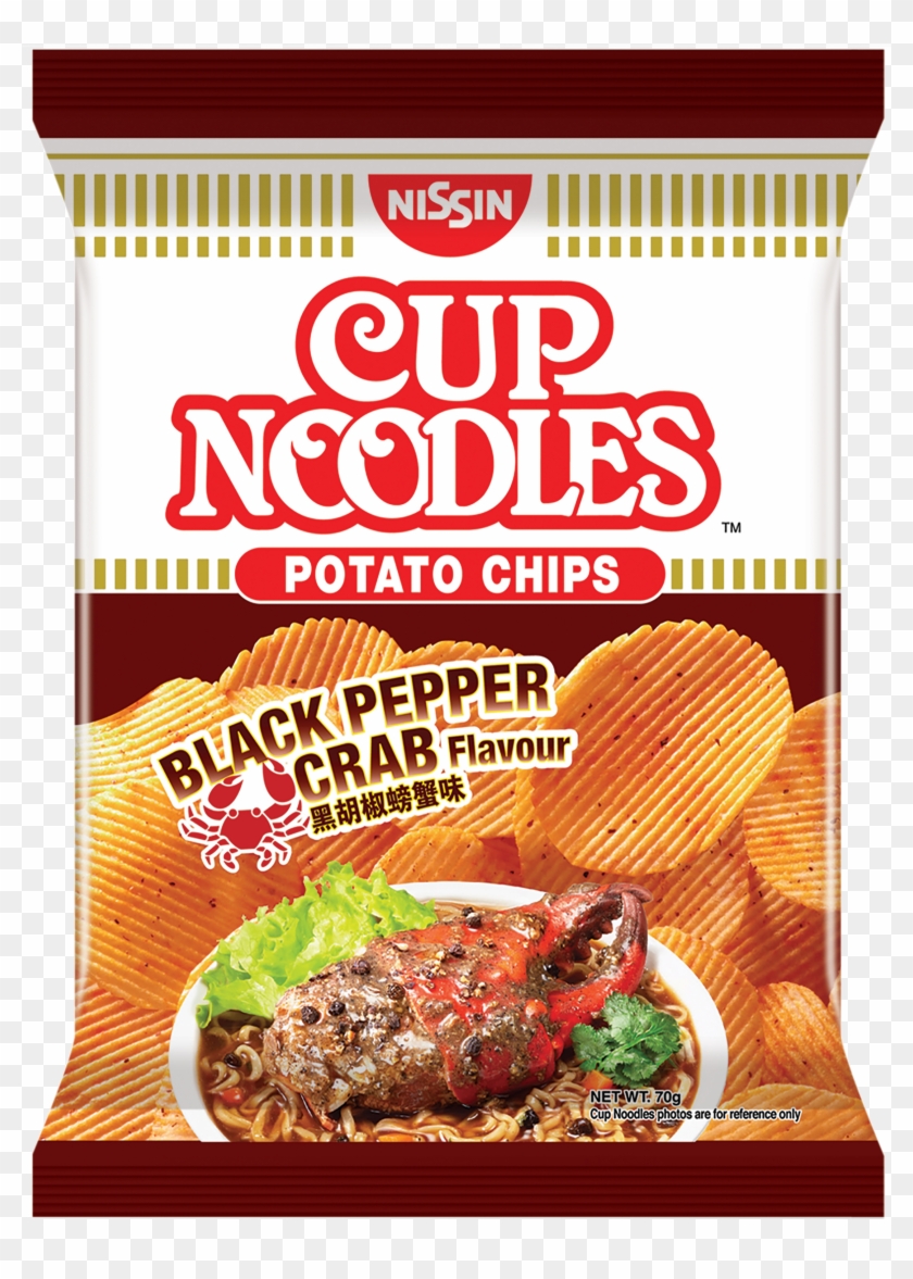 Nissin Cup Noodles Potato Chips-black Pepper Crab Flavour - Nissin Cup Noodles Clipart #4765609