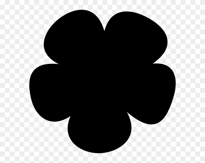 Simple Flower Silhouette Vector Clipart