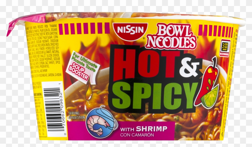 Bowl Noodles Hot & Spicy W/shrimp Ramen Noodle Soup, - Hot And Spicy Noodles Clipart #4765727
