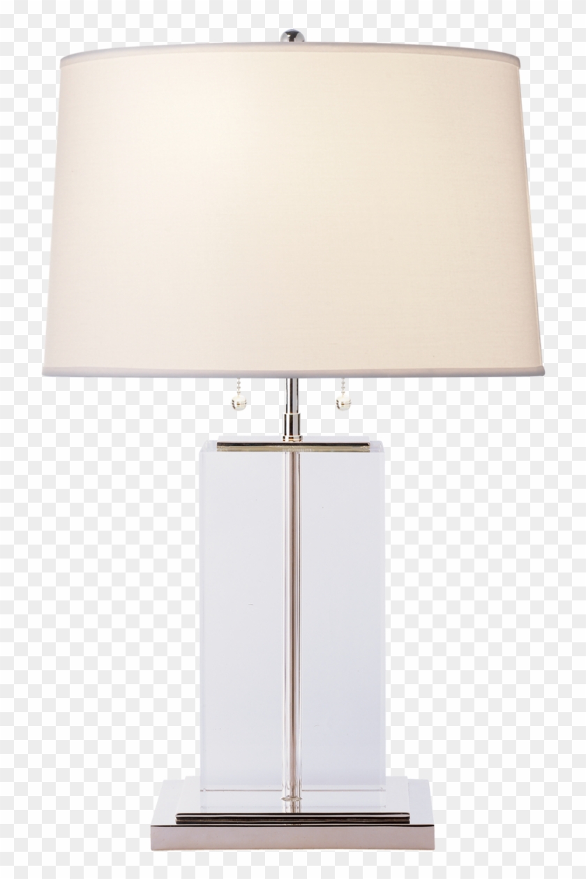Solid Crystal Lamp, 24-26" Tall With Polished Silver - Visual Comfort Clipart