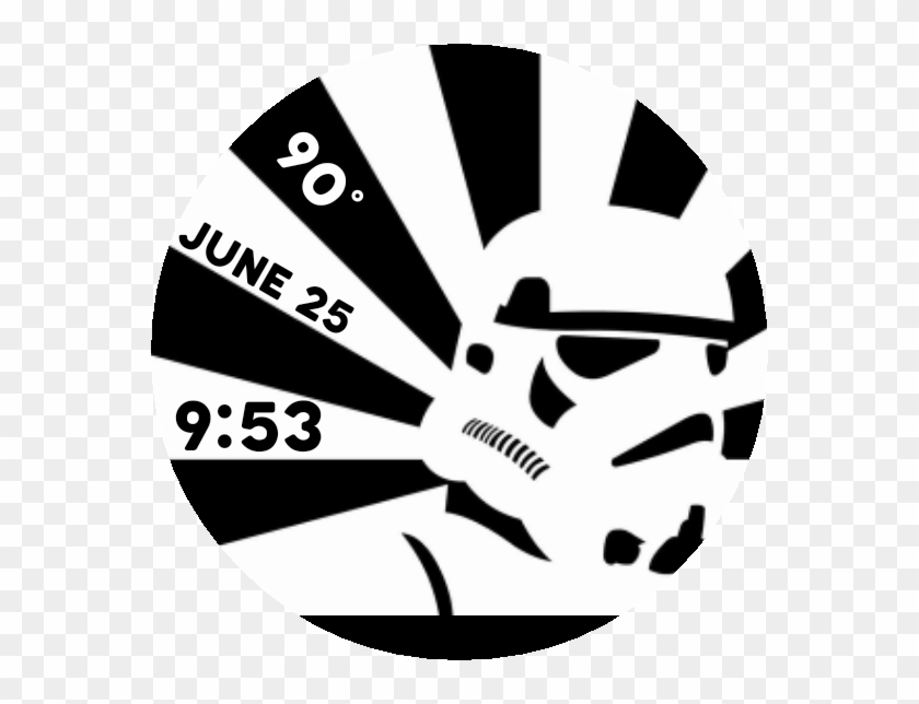 Stormtrooper Rays Watch Face Preview Clipart #4766075