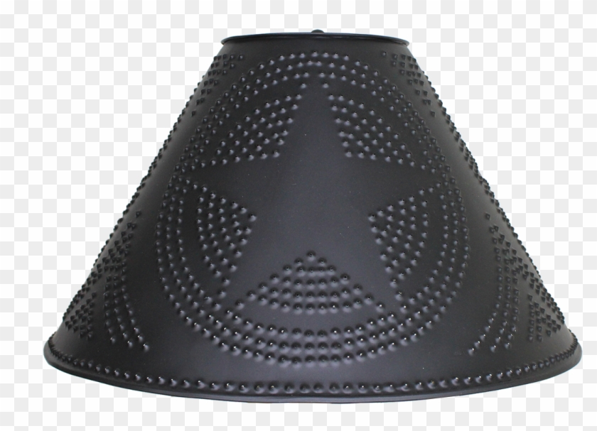 16" Star Design Punched Tin Shade, Finished In Aged - Lampshade Clipart