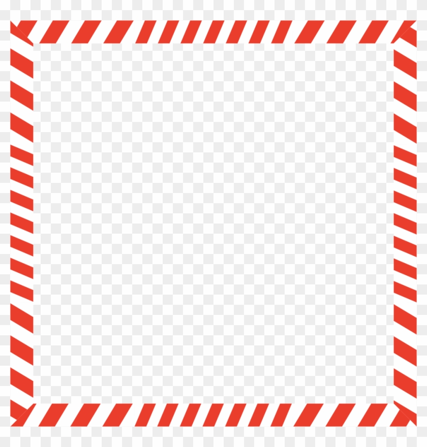 This Is A Candy Cane Frame - Transparent Candy Cane Frame Clipart