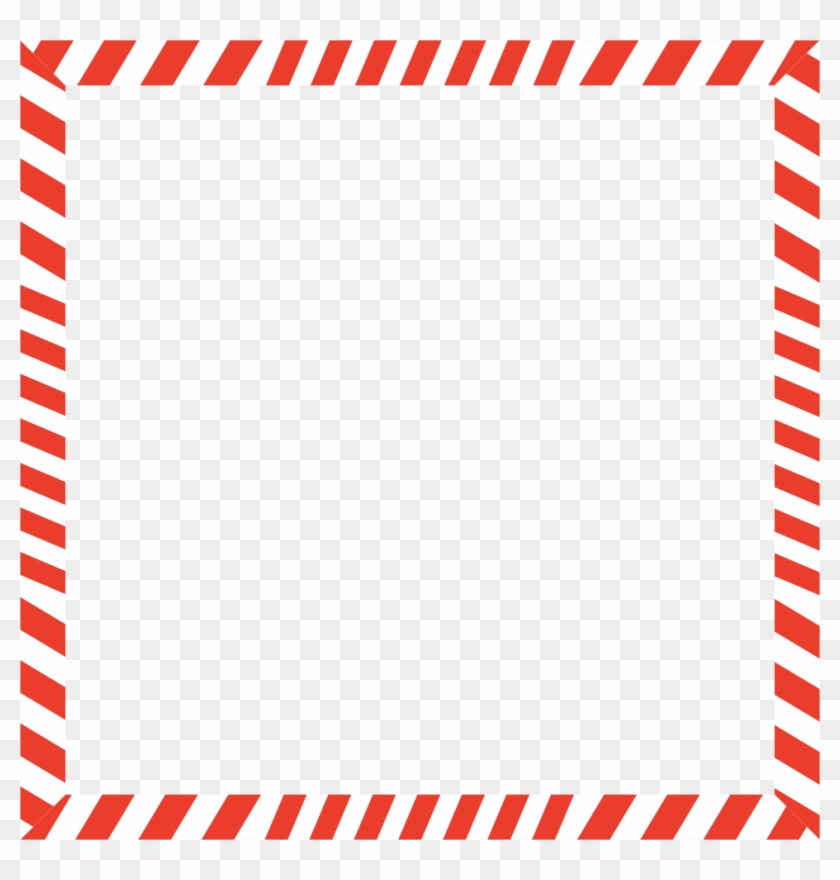 This Is A Candy Cane Frame - Transparent Candy Cane Frame Clipart