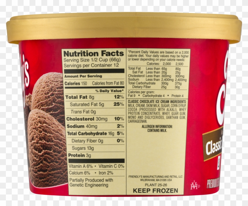 Friendly's Chocolate Ice Cream Label Clipart #4767109