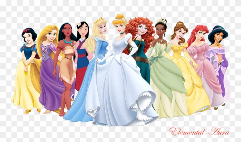 All The Princesses Together Clipart