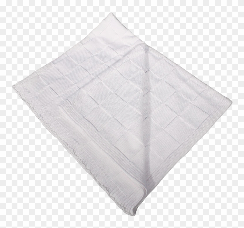 Checkerboard Pattern White 100% Cotton Knit Shawl Blanket - Quilt Clipart #4767379