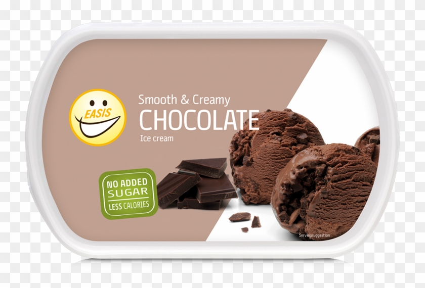 Easis Chocolate Ice Cream With 55% Less Fat And 50% - Chocolate Clipart #4767429