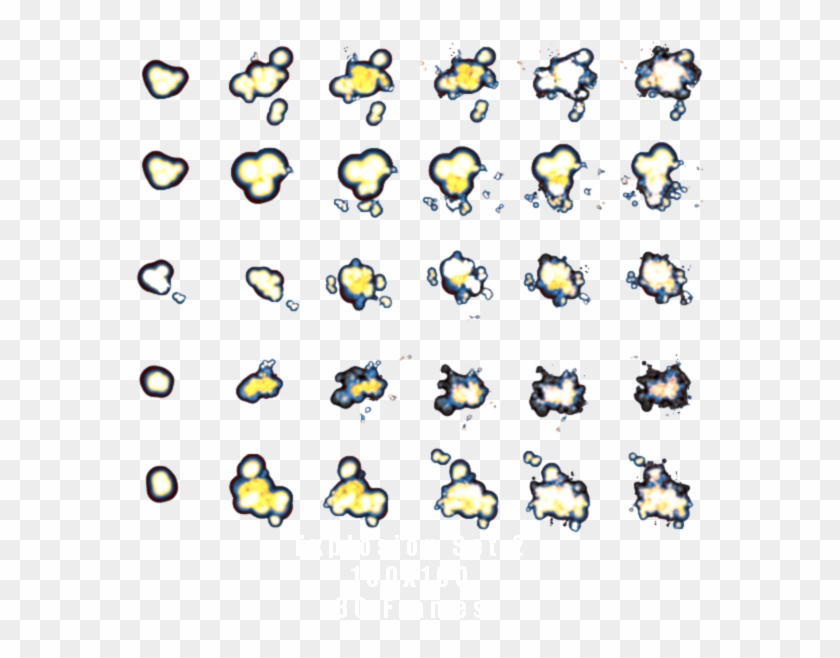 Explosion Sprite Sheet Png Clipart