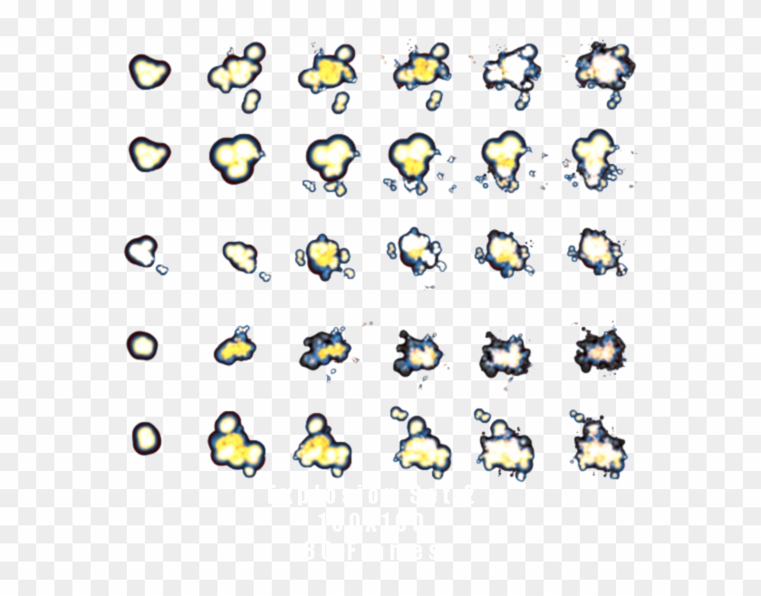 Explosion Sprite Sheet Png Clipart #4767855