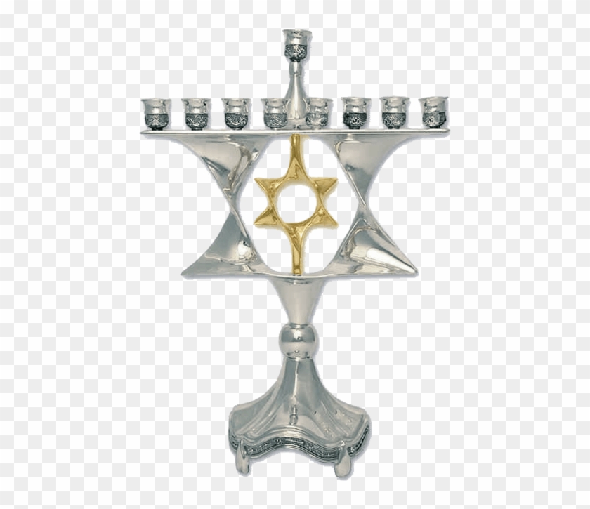 Spinning Star Of David Hanukkah Menorah - Cross Clipart #4767896