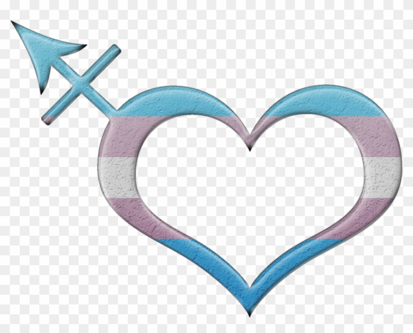 Transgender Pride Heart Shaped Transgender Symbol In - Transgender Love Symbol Clipart #4767955