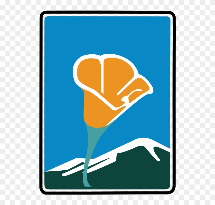 State Flower Of California - California Scenic Highway Sign Clipart