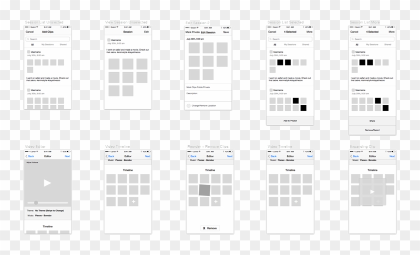 Initial Wireframes For Tape App - User Story For Game Development Clipart #4768208