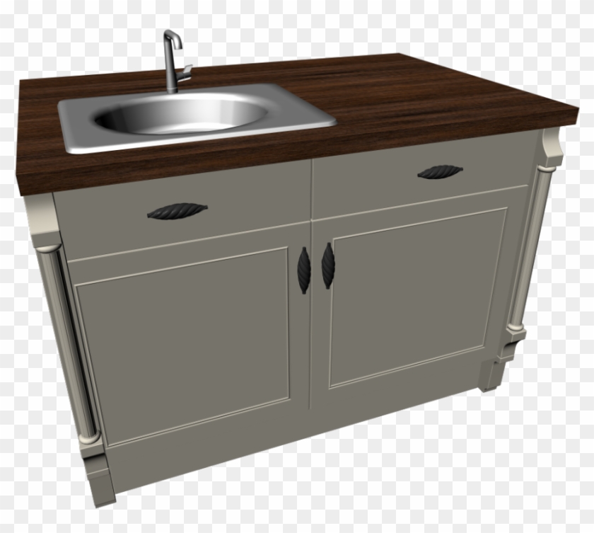 Kitchen Island With Sink - Spüle Mit Unterschrank Clipart