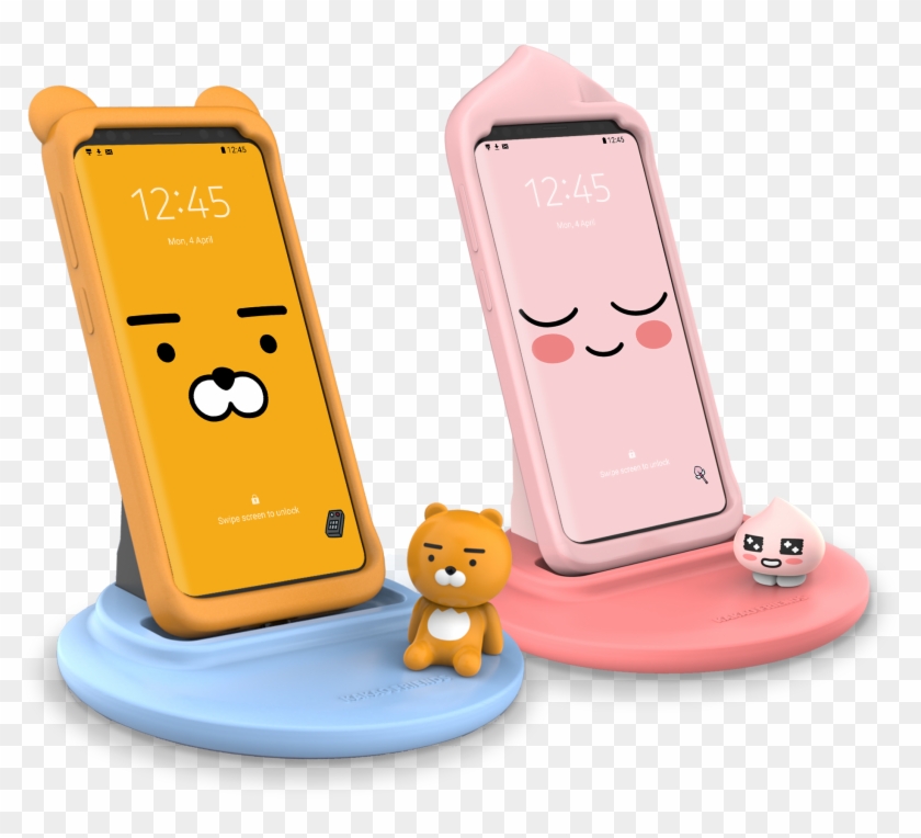 Kakao Friends Charging Stand & Smart Case - Feature Phone Clipart