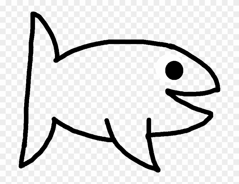 Red/blue Fish - Drawing - Line Art Clipart #4768846