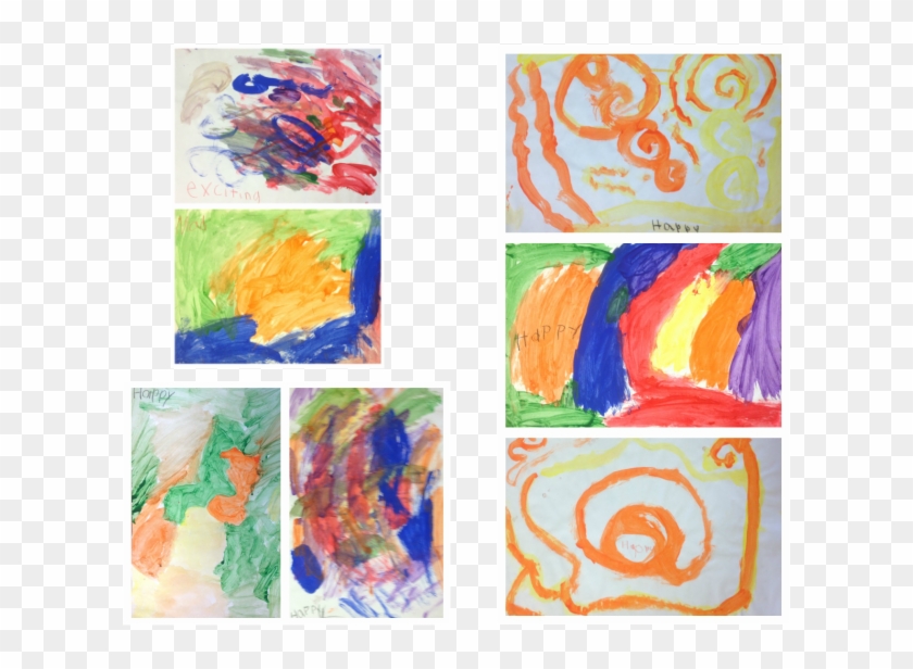 The Students Created Abstract Paintings Of Emotions - Painting Clipart