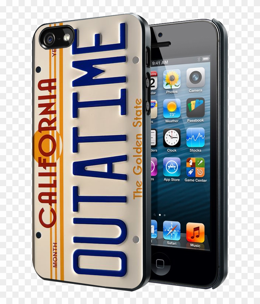 Back To The Future Delorean License Plate Iphone 4 - Back To The Future License Clipart