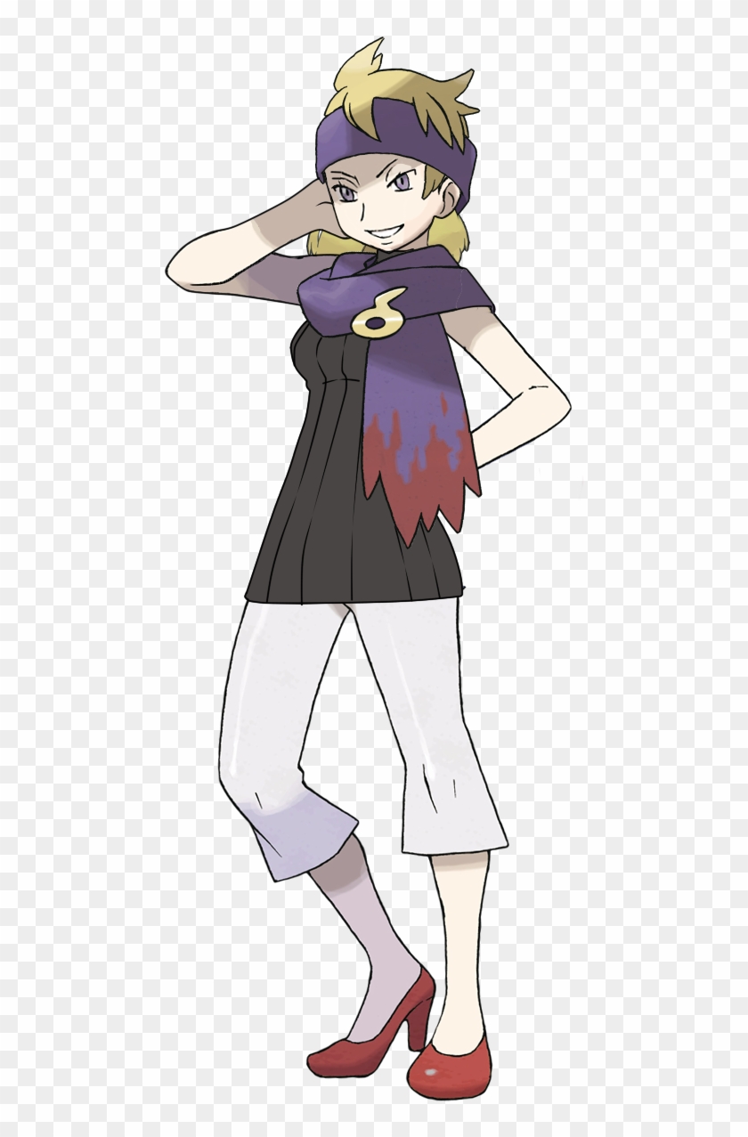 Girl Morty Pokemon Trainer Red, Pokemon Red, Trainers, - Elite Four Karen Clipart #4769759