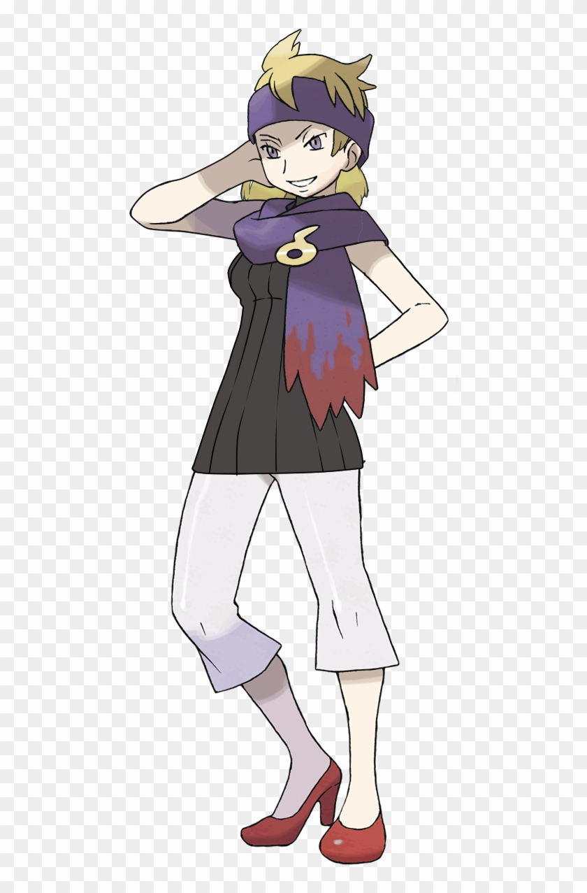 Girl Morty Pokemon Trainer Red, Pokemon Red, Trainers, - Elite Four Karen Clipart