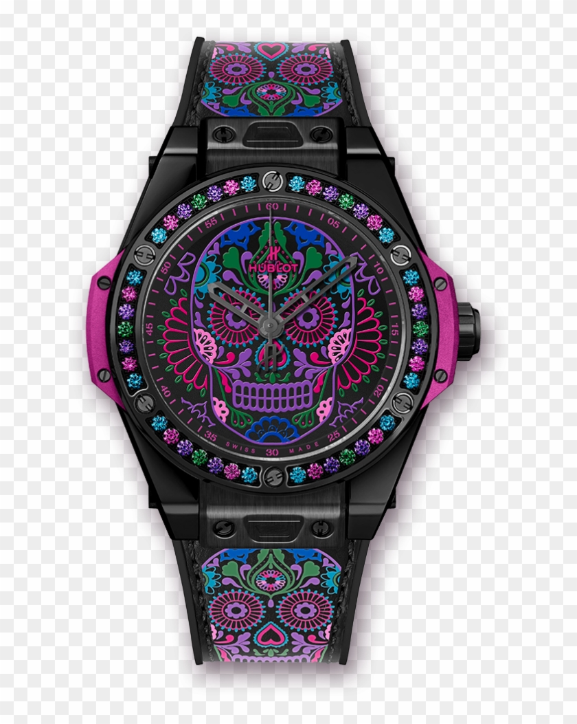 Big Bang One Click Calavera Catrina Black Ceramic - Hublot Big Bang Calavera Catrina Clipart