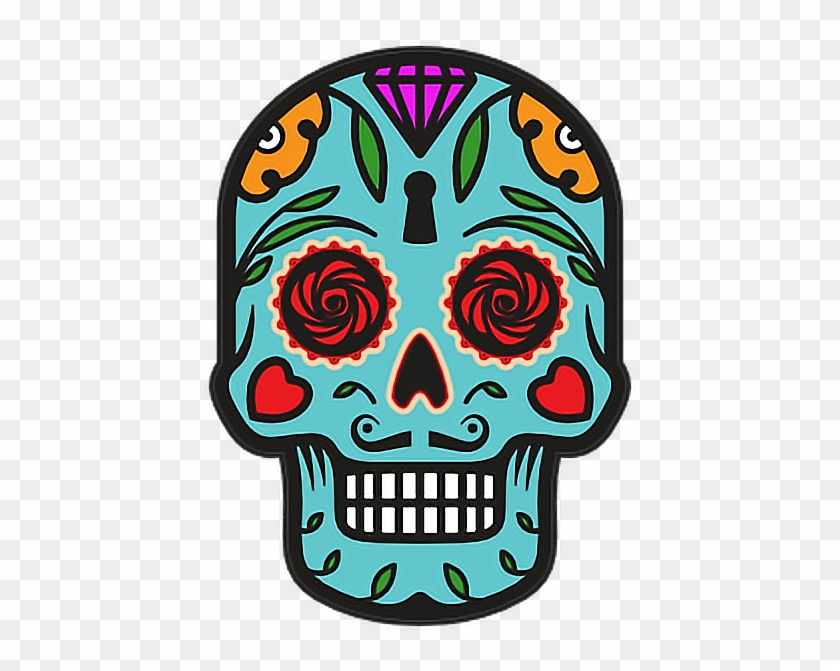 Catrina Sticker - Day Of The Dead Skull Clipart - Png Download