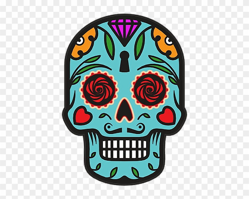 Catrina Sticker - Day Of The Dead Skull Clipart - Png Download #4770135