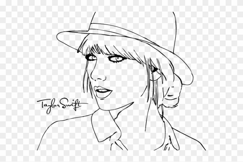 Taylor Swift Clipart Coloring - Taylor Swift Coloring Sheet - Png Download #4770415