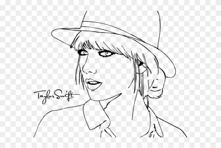 Taylor Swift Clipart Coloring - Taylor Swift Coloring Sheet - Png Download
