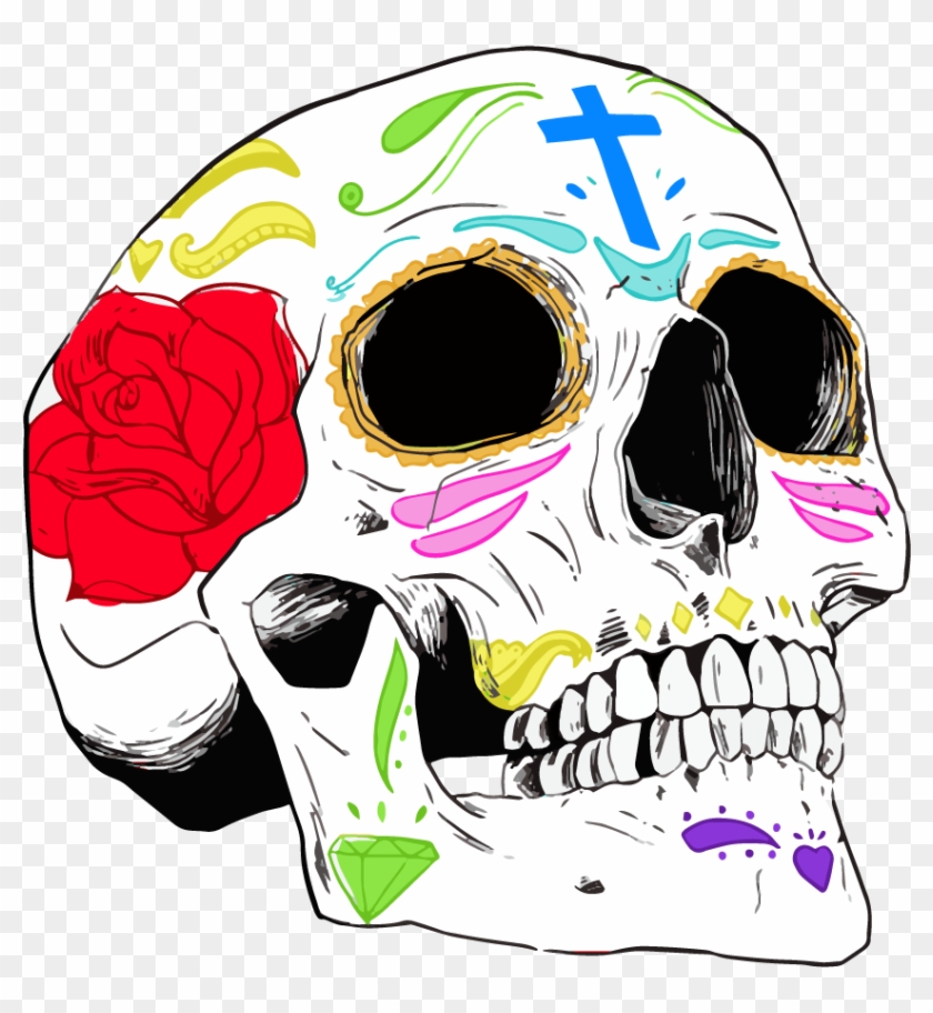 La Calavera Catrina Dia - Coloring Book Clipart
