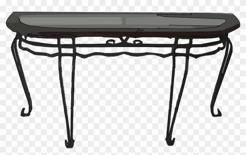 Black Cartoon Table Clipart